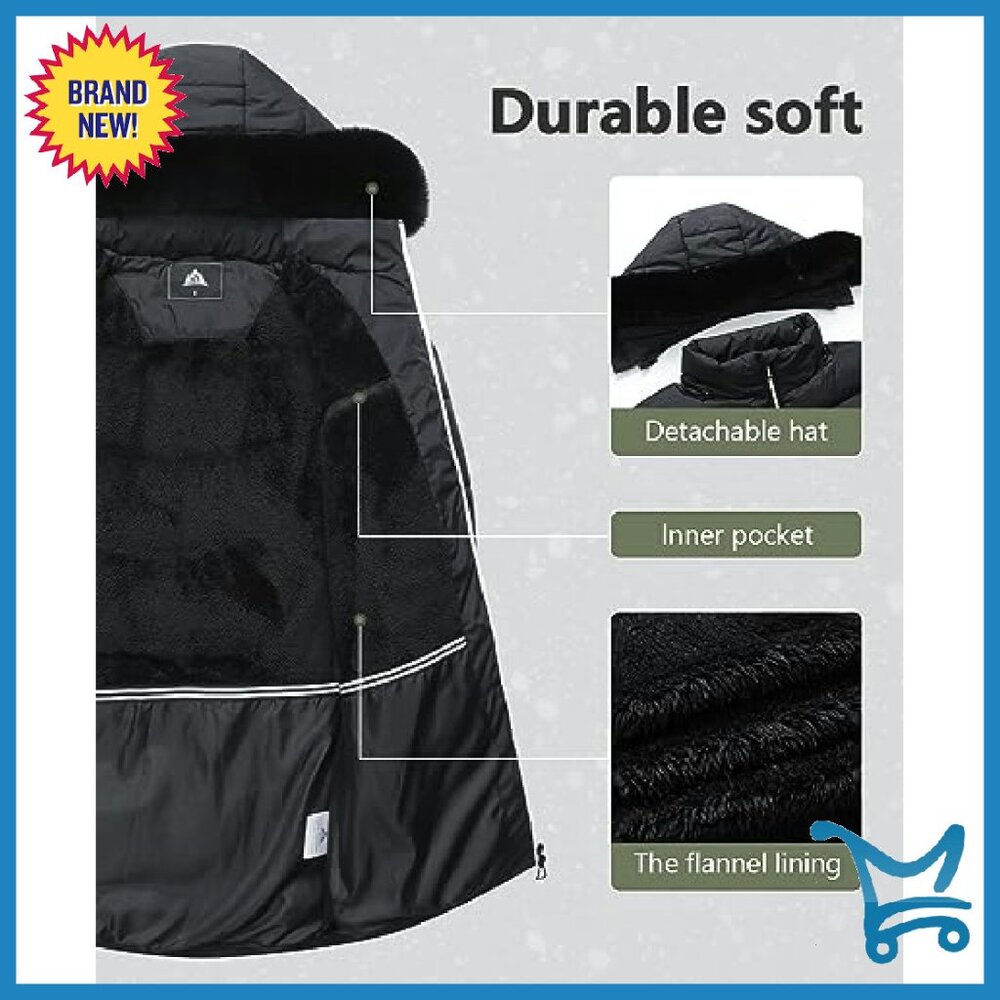 Winter Down Puffer Jacket Windproof Waterproof Ho… - image 5